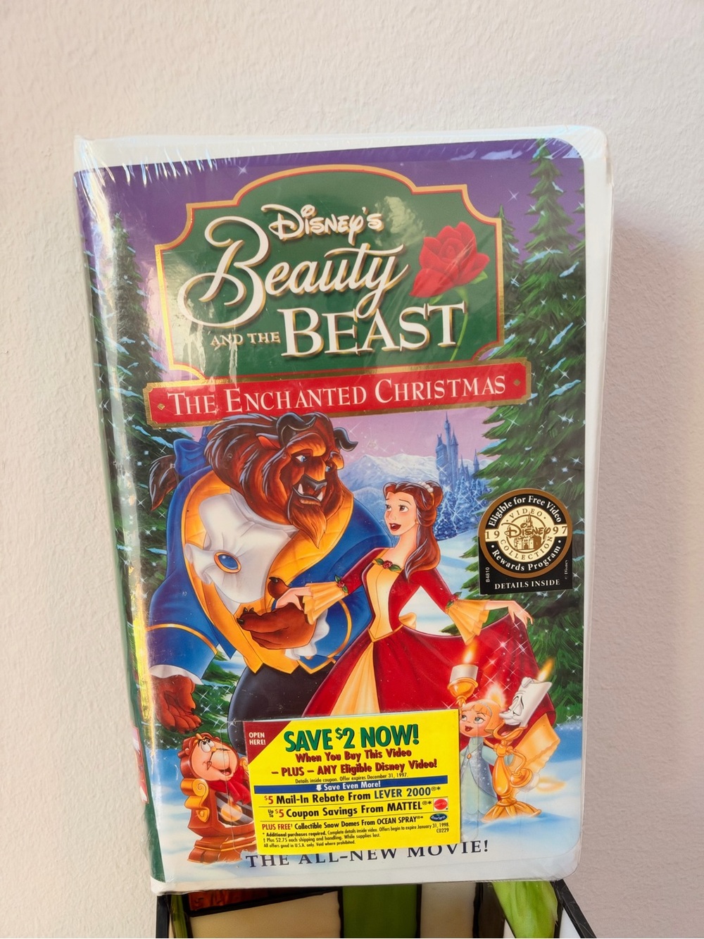 1997 Disney Beauty and the Beast The Enchanted Christmas VHS New Sealed